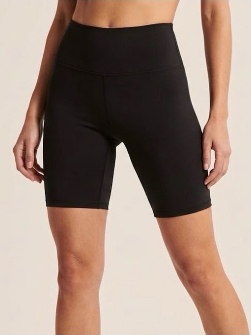 Madewell MWL Black High-Waist Bike Shorts, Women’s Size Medium, Spandex